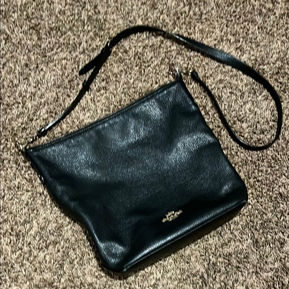 Coach Black Leather Shoulder Bag